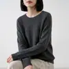 Suéter Andi de Terciopelo Tejido Premium Cuello Redondo 2026 Otoño/Invierno Nuevo Manga Larga para Mujer Tejido de Punto Trenzado Hueco Camiseta Base
