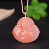 Flor de Melocotón Natural Donut Relleno Manzana Nube Auspiciosa Candado Colgante de Jade Anillo de Paz Colgante Suministro en Vivo Suministro de Comercio Exterior