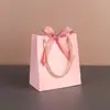 Bolsa de Regalo Negra de Papel en Blanco 2026, Personalizable para Fiestas, Bolsa Tote Pequeña de Regalo Blanca y Rosa