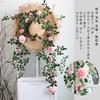 Enredaderas de Rosas Artificiales, Enredaderas de Flores Falsas para Decoración de Pared de Hotel, Cubierta de Valla, Cubierta de Tubería de Drenaje de Aire Acondicionado, Alta Simulación