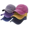 Gorra de Béisbol para Hombre y Mujer Comercio Exterior Transfronterizo Lavada Vieja Todas las Combinaciones Bordada con Letra Bordada Algodón Suave Gorra Superior