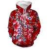 Comercio Exterior Transfronterizo Otoño Nuevo Flor Grande Noreste Impresión Digital 3D Suéter de Manga Larga Sudadera con Capucha Casual para Hombre Chaqueta