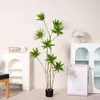 Serie de Plantas Verdes Simuladas de 1.66m, Árboles Artificiales Grandes de Piso para Interiores, Plantas en Maceta, Exhibidores de Ventanas, Paisajismo, Árboles Artificiales