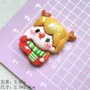 Acessórios de Resina de Menina de Natal Desenho Animado Cola de Creme DIY Presilhas de Cabelo Elásticos de Cabelo Materiais para Decoração de Tamanco Laço