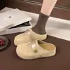 Pantuflas cerradas de suela gruesa estilo retro para mujer, nuevo modelo otoño 2026, sin cordones, que aumentan la altura, zapatos perezosos Birkenstock
