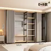 Arara de Roupas, Arara de Chão para Quarto, Arara Integrada para Closet Aberto, Unidade de Prateleira de Metal, Pode Ser Combinada com um Guarda-Roupa