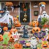 Cartão de pátio de Halloween 2025 novo pátio externo abóbora fantasma cartão fofo decoração de gramado fileira de inserção
