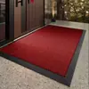 Alfombra de piso elástica de seda de color liso para entrada de casa, felpudo, recibidor de sala de estar, tapete resistente al desgaste y duradero