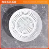 Bandeja de Cozimento a Vapor de Cerâmica, Bandeja de Cozimento a Vapor com Múltiplos Furos, Bandeja de Cozimento a Vapor para Micro-ondas para Cozinhar Pães e Peixes, Bandeja Drenante de Grau Alimentício para Dumplings, Bandeja de Cozimento a Vapor Redonda