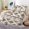 Manta Estampada para Camping Manta Estilo Cubrecama Manta de Franela Oficina Exterior Sofá Tribal Bohemio
