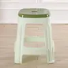 Taburete de Plástico Engrosado Goma Cocida Cuadrado Doméstico Taburete Alto Sala de Estar Mesa de Comedor Silla de Plástico Económico Taburete de Goma Antideslizante