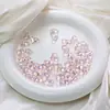 Dingyi Transparente Melocotón Pequeño Luna Fría Acrílico Galvanizado Agujero Pasante Cuentas Sueltas Hecho a Mano Resistente al Desgaste Pulsera DIY Accesorios de Joyería