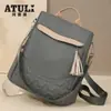 Moda Nueva Primavera y Verano Mochila Bordada Rombo Antirrobo Gran Capacidad Bolso de Mujer Fabricante Venta al por Mayor Exportación de Comercio Exterior