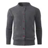 Comércio Exterior Transfronteiriço Japão-Coreia Comércio Exterior Cardigã Jaqueta de Tricô Botão Colorido Outono e Inverno Gola Redonda Solto Masculino Tendência Casaco