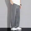 Jeans de Tencel para Hombre Verano Delgados Estilo Americano High Street Pantalones Rectos Holgados Pantalones Casuales de Seda Helada Estilo de Verano para Hombre