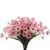 Amazon 5 Flor de Hierba de Primavera Violeta Flor Artificial Flor de Agua Tela con Estampado de Seda Flor Decorativa para Exteriores Fábrica de Flores de Seda
