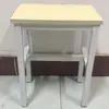 Bancos de Taller, Bancos de Operación de Fábrica, Bancos de Trabajo, Taburetes Cuadrados Pequeños de Acero y Madera, Bancos de Hierro para Comida Rápida, Bancos Metálicos de Entrenamiento