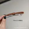 Estilo Otoño e Invierno Pinza para el Cabello Sencilla para Adultos en Color Café Claro con Lazo Tejido, Pinza de Primavera, Pinza Superior, Pinza Lateral, Pinza para Moño