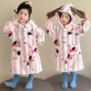 Pijama Infantil Inverno 2025 Novo Desenho Animado Bebê Forrado com Fleece Pijama Quente Moda Outono e Inverno Roupas de Casa para Crianças