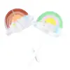 Juguete de Comida Simulada Lollipop Arcoíris Luminoso Colgante DIY para Llavero de Teléfono Móvil Material Hecho a Mano Pegamento de Crema