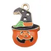 79 Dibujos Animados Goteo de Aceite Halloween Calabaza Murciélago Fantasma Colgante de Aleación DIY Accesorios para Pulsera con Cuentas