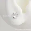 Pendientes F136 de Diamante Completo con Cinco Ojos de Caballo y Circonita Redonda, Tachuelas para Hélice Auricular, Cuerpo de Aleación de Titanio G23, Joyería para Piercing Corporal, Tachuelas para Cóclea