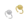 Anillo Artesanal Único de Margarita Cepillada, Moda de Lujo Ligero, Pulsera Abierta Ajustable Retro Francesa Simple y Sofisticada