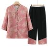 Sobretudos Finos de Verão para Mulheres de Meia-Idade e Idosas, Roupas de Verão para Mães, Camisas de Estilo Chinês, Roupas de Vovó, Roupas de Primavera, Conjuntos para Esposas