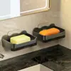 Jabonera para baño, no requiere taladro, montada en la pared, para uso doméstico, con función de drenaje y una práctica repisa de almacenamiento para el baño