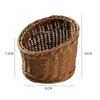 Cesta de Armazenamento Pequena de Rattan Sintético para Frutas Cesta de Armazenamento Trançada Cesta de Lanches para Restaurante Cesta para Batatas Fritas Cesta de Armazenamento para Mesa Venda por Atacado