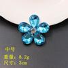 Nova Flor de Gema de Cristal Gota d'água Flor de Cinco Pétalas Acessórios para Sapatos com Furo DIY Acessórios para Saída de Ar do Carro Aplique Diamante