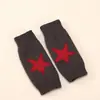 Guantes de media mano de estrella de cinco puntas para hombres y mujeres, guantes de punto cálidos de otoño e invierno, guantes cálidos de moda de media mano, mangas falsas versátiles