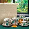 Taza de Porcelana de Hueso para el Té de la Tarde Tetera Sentido del Diseño Taza y Platillo Juego Taza de Café Caja de Regalo Regalo de Boda Alto Valor