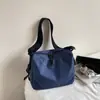 Estilo Perezoso de Nicho Otoño 2026 Nueva Versión Coreana Ligera Casual Bolso de Lona a Cuadros Bolso de Hombro Cruzado Bolso Tote