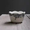 Bandeja de Cerámica para Hornear Estilo Francés Vintage con Encaje para Horno Casero, Bol y Plato de Cerámica para Postre, Bol y Plato Gruesos de Cerámica de Alta Gama de Nicho