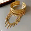 Anillo de Brazo Abierto con Diseño de Flor de Serpiente Hueca Transfronterizo Europeo y Americano Pulsera de Tendencia de Moda Pulsera Exagerada de Gama Alta para Mujeres