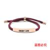 Pulseiras Tecidas Coloridas Transfronteiriças Europeias e Americanas Aproveite a Diversão da Vida Presentes Inspiradores de Feriado Pulseiras de Aço Inoxidável Gravadas