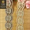 Encaje bordado de seda dorada 5.5cm encaje de malla transparente bordado accesorios Lolita accesorios de comercio exterior ropa para niños