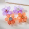 Brincos de Flor de Acrílico Estilo Coreano Estilo Floresta Moda Transfronteiriça Exagerados Artesanais Temperamento Doce Elegante Brincos Atacado