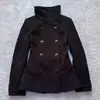Abrigo corto ajustado para mujer de otoño e invierno 2026, cuello alto, top de doble botonadura para mujer, versátil para ir al trabajo, comercio exterior