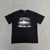 Comércio Exterior Transfronteiriço Atacado Série Básica Marca Tendência Camiseta de Manga Curta com Estampa de Logo de Letra Fantasma