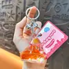 Chaveiro Pingente Criativo de Desenho Animado com Barco à Vela de Areia Flutuante para Mochilas, Chaves de Carro e Pequenos Presentes
