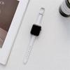 Para Apple Watch 5678910 Geração Apple Watch Pulseira de Couro com Estampa de Crocodilo Redonda com Contas Cintura Pequena