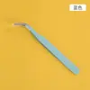 Clip para libreta de mano color acero inoxidable de 10,5 cm pinzas para pegatinas de bolsa de plástico recto codo