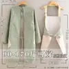 Moderna gabardina de algodón nuevo delantal de manga larga cocina casera cocinar transpirable antiincrustante resistente al desgaste ropa de trabajo cintura mujeres