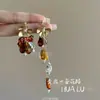 Isla de Vacaciones~Aretes Tejidos Florales Hechos a Mano Estilo Vacaciones para Mujer, Pendientes Grandes Únicos y Exagerados con un Ambiente Costero