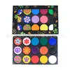 Set de pintura con sellos de 9 colores y 9 esponjas, set en blíster a base de agua y aceite, set de caja de regalo DIY con sellos personalizados