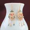 Nuevos pendientes de moda nacional, pendientes de corte, estilo étnico, esmalte artesanal, pendientes de borla retro para mujer, estilo retro