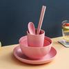 Trigo paja Bol plato taza y platillo juego tazón para sopa taza de agua cuchara tazón grande tazón pequeño juego plato Amazon lote transfronterizo