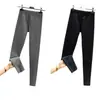 Leggings Térmicos de Felpa Sin Costuras para Mujer Otoño e Invierno Doble Cara de Felpa Pantalones Largos Pantalones Térmicos para Mujer